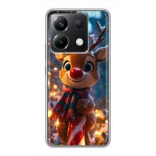 Яскравий чохол для Xiaomi POCO X6 5G з Зимові Оленята – Олень з шарфом