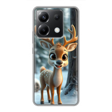 Яскравий чохол для Xiaomi POCO X6 5G з Зимові Оленята – Оленятко в лісі