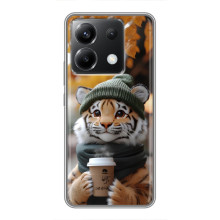 Печатный чехол «Зверята с кофе» для Xiaomi POCO X6 5G – Тигр с кофе