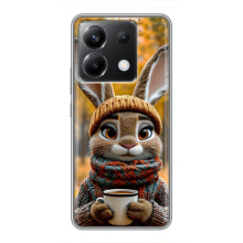 Печатный чехол «Зверята с кофе» для Xiaomi POCO X6 5G – Зайчик с кофе