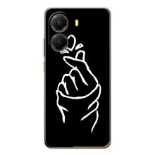 Чехлы (Знак сердечка) на Xiaomi POCO X7 Pro – Сердце на черном