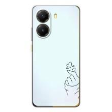 Чехлы (Знак сердечка) на Xiaomi POCO X7 Pro – Сердце на голубом