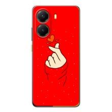 Чехлы (Знак сердечка) на Xiaomi POCO X7 Pro – Сердце на красном