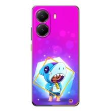 Чехол Бравл Старс для Xiaomi POCO X7 Pro – Леон в костюме Акулы