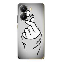 Чехол с принтом для Xiaomi POCO X7 Pro (AlphaPrint - Знак сердечка)