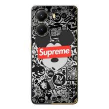 Чехол с Брендами одежды на Поко Х7 Про – Supreme Маус