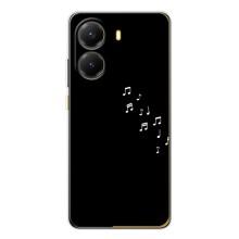 Чохол з картинками на чорному фоні для Xiaomi POCO X7 Pro – Ноти