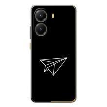 Чохол з картинками на чорному фоні для Xiaomi POCO X7 Pro – Літак