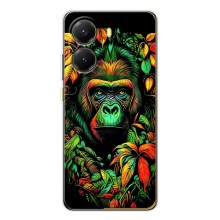Чохол з Мавпами Xiaomi POCO X7 Pro - (AlphaPrint) (Мавпа в квітах)