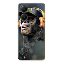 Чохол з Мавпами Xiaomi POCO X7 Pro - (AlphaPrint) (В навушниках)