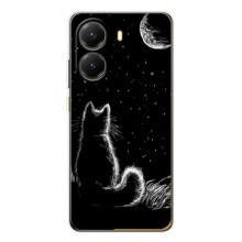 Чохол з принтом для Xiaomi POCO X7 Pro (AlphaPrint) Модні коти (Котик і місяць)