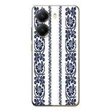 Силиконовый Чехол на Xiaomi POCO X7 Pro с картинкой Вышиванки – Синяя вышиванка
