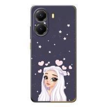 Чехол Стильные девушки на Xiaomi POCO X7 Pro – Девушка и сердечки