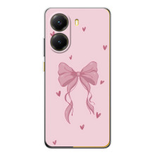 Чехол банты для Xiaomi POCO X7 Pro – Бант на розовом