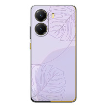 Чохол квітковий дизайн для Xiaomi POCO X7 Pro – Монстера фіолетова