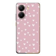 Чохол з розовим принтом для Xiaomi POCO X7 Pro (Сердечки на рожевому)