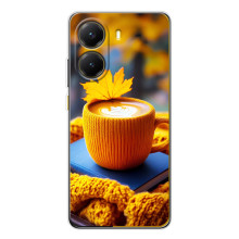 Чехол с уникальным дизайном «Осень с кофе» для Xiaomi POCO X7 Pro – Кофе с жёлтым