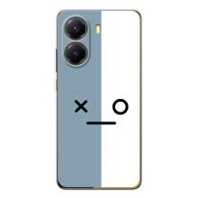 Силиконовые Чехлы (смешные стикеры) для Xiaomi POCO X7 Pro – Серо-белый
