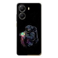 Силиконовый Чехол с принтом "Космонавты" на Xiaomi POCO X7 Pro – В руках земля