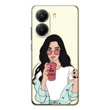 Силіконовый Чохол на Xiaomi POCO X7 Pro з картинкой Модных девушек – З напоєм