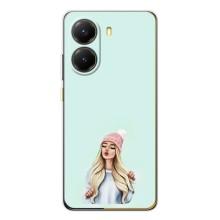 Силіконовый Чохол на Xiaomi POCO X7 Pro з картинкой Модных девушек – В шапці