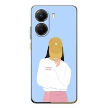 Силіконовый Чохол на Xiaomi POCO X7 Pro з картинкой Модных девушек – Жовта кепка