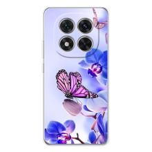 Чохли з квітами для Xiaomi POCO X7 (VPrint) (Метелик на квітах)