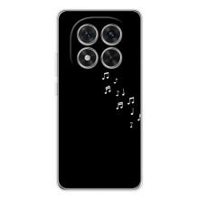 Чехол с картинками на черном фоне для Xiaomi POCO X7 – Ноты