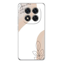 Силиконовый чехол с принтом в цветах на Xiaomi POCO X7 – Нюдовый дизайн