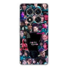 Чехол Гра в кальмара для Xiaomi POCO X7 – Коллаж игры кальмара