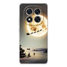 Новогодние, Праздничные Чехлы для Xiaomi POCO X7 - 2024 год (Санта на луне)