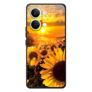 Чехол с Цветами для Xiaomi Poco X8 Pro Max – поле подсолнухов