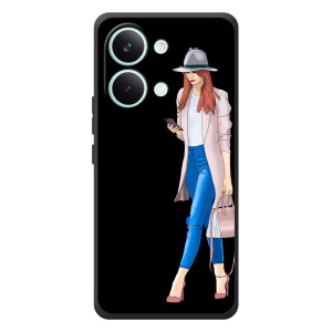 Чохол з картинкою Модні Дівчата Xiaomi Poco X8 Pro Max – Дівчина з телефоном
