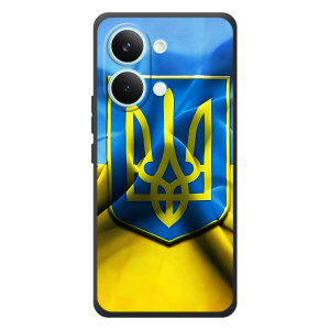 Чехол с картинкой (Патриотический ГЕРБ) на Xiaomi Poco X8 Pro Max – Герб и Флаг Украины