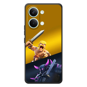 Чохол з героями Клеш Рояль для Xiaomi Poco X8 Pro Max – Варвар проти Пекка