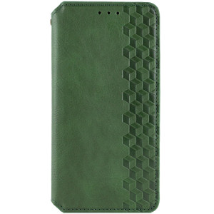 Кожаный чехол-книжка GETMAN Cubic (PU) для Xiaomi Poco X8 Pro – Зеленый