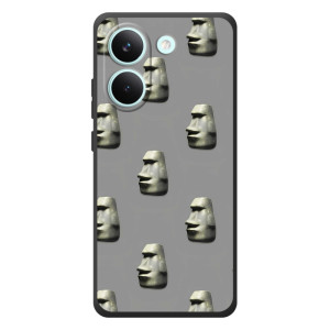 Бампер с принтом Мемы для Xiaomi Poco X8 Pro (Каменное лицо)