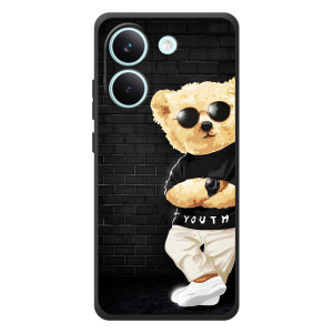 Чехлы Мишка Тедди для Поко X8 Про – Мишка в очках