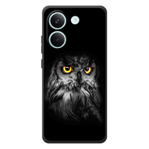Чохли з принтом СОВИ для Xiaomi Poco X8 Pro – Сова на чорному