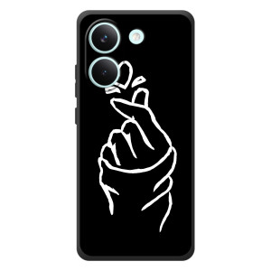 Чехлы (Знак сердечка) на Xiaomi Poco X8 Pro – Сердце на черном