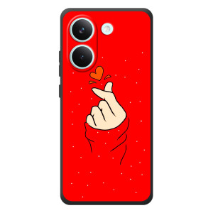 Чехлы (Знак сердечка) на Xiaomi Poco X8 Pro – Сердце на красном