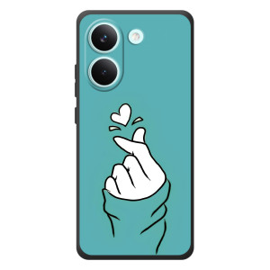 Чехлы (Знак сердечка) на Xiaomi Poco X8 Pro – Сердечко на бирюзовом