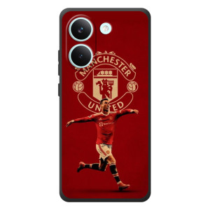 Чехол футболист Роналду для Поко X8 Про – Роналду в МЮ