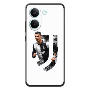 Чехол футболист Роналду для Поко X8 Про – Роналду в Ювентусе