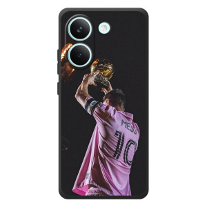 Чехол Месси футболист для Xiaomi Poco X8 Pro – Месси с кубом