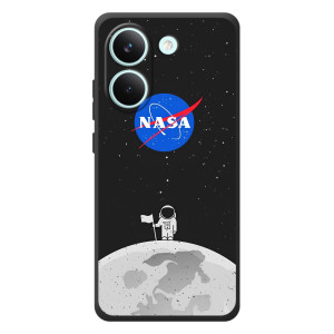 Силиконовый бампер с принтом "Наса" на Xiaomi Poco X8 Pro – Космонавт NASA