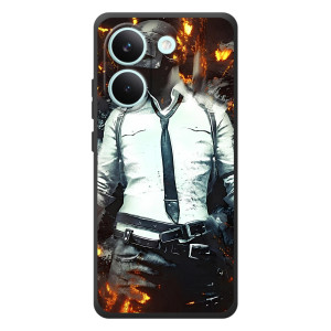 Силиконовый чехол с картинкой "Герой Pubg" на Xiaomi Poco X8 Pro – Man Пубг