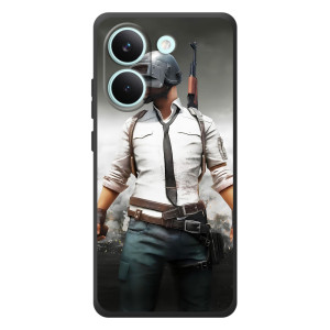 Силиконовый чехол с картинкой "Герой Pubg" на Xiaomi Poco X8 Pro