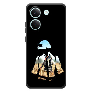 Силиконовый чехол с картинкой "Герой Pubg" на Xiaomi Poco X8 Pro – Пубг мен