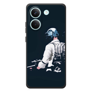 Силиконовый чехол с картинкой "Герой Pubg" на Xiaomi Poco X8 Pro – В экиперовке